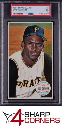 1964 TOPPS GIANTS #11 ROBERTO BOB CLEMENTE PIRATES HOF PSA 5