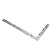 L Shaped Ruler 6" x 12" Metal 90 Degree Square Right Angle Clear 