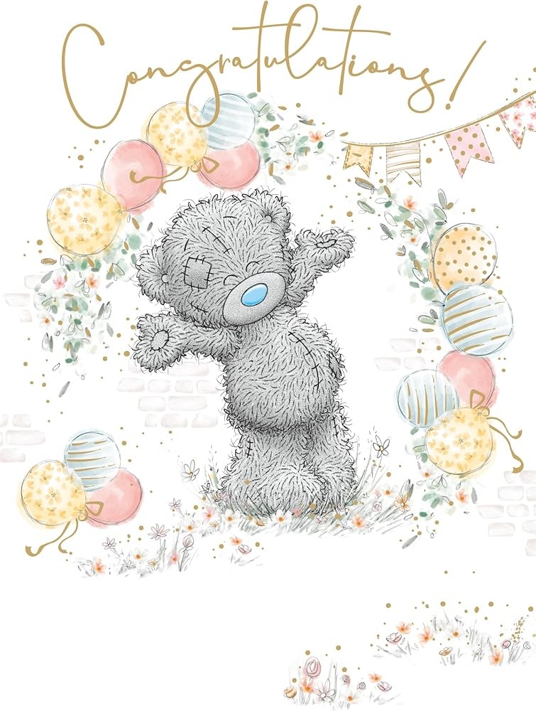 Me to You Tatty Teddy Congratulations Greeting Card 5 x 7 Inches (12 x 17 Cms) - Official Collection - Image 2
