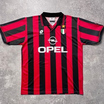ACミラン Baggio 18 Baggio #18 AC Milan 96/97 Home Jersey XL Authentic Lotto | eBay