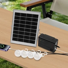 Solar Inverter, Power Generator, Solar Generator with Bulbs & Solar Panel SALE