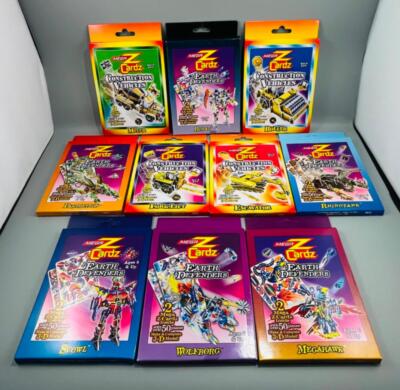 Lot of 10 MEGA Z CARDZ 3D Construction Vehicle Set 3-D Model Puzzle New