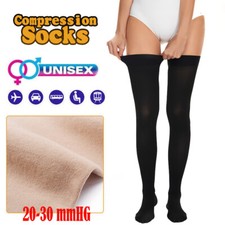 Compression Stockings 20-30mmHg Thigh High Relief Socks With Silicone Band S-XL