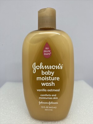 Johnsons Baby Moisture Vanilla Oatmeal Wash 15oz Hypoallergenic