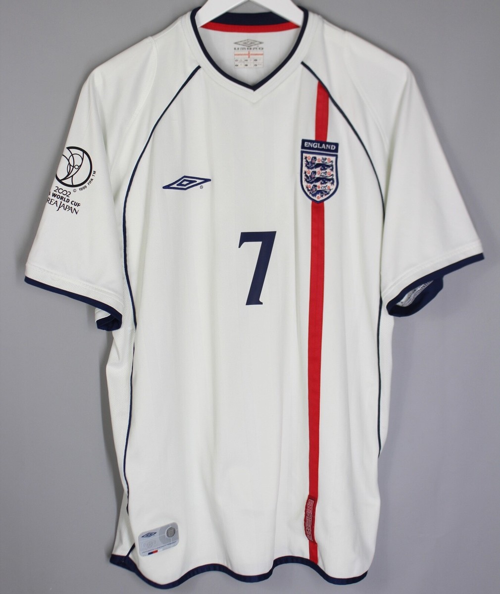 England 2002 Home World Cup Football Soccer Jersey Umbro England 2002 Home World Cup Football Soccer Jersey Umbro