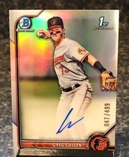 Greg Cullen 2022 1st Bowman Chrome Auto /499