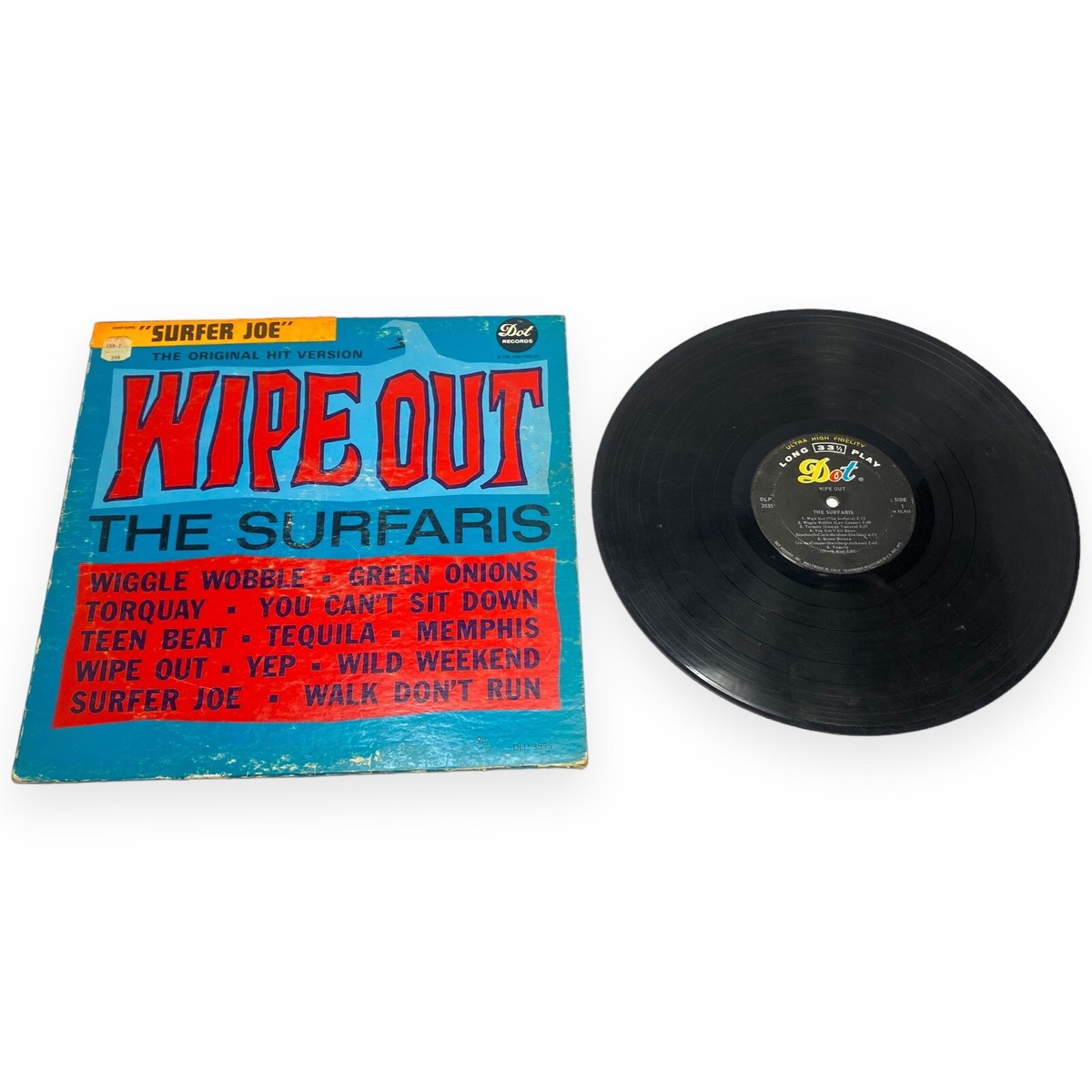 RARE 1963 FIRST PRESS - The Surfaris Wipe Out - Surfer Joe Vinyl