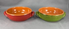 De Silva Earthenware Terracotta Pottery Glazed Green Casserole Chili Bowl Italy