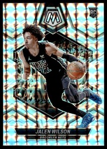 2023-24 Panini Mosaic Silver Prizm Jalen Wilson RC Brooklyn Nets #203