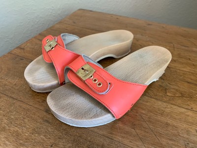 wooden dr scholls sandals