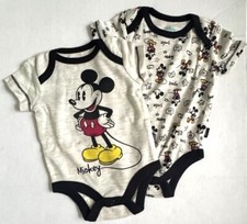 DISNEY BABY 2 piece set gray/red/black MICKEY MOUSE motif size LARGE NEWBORN