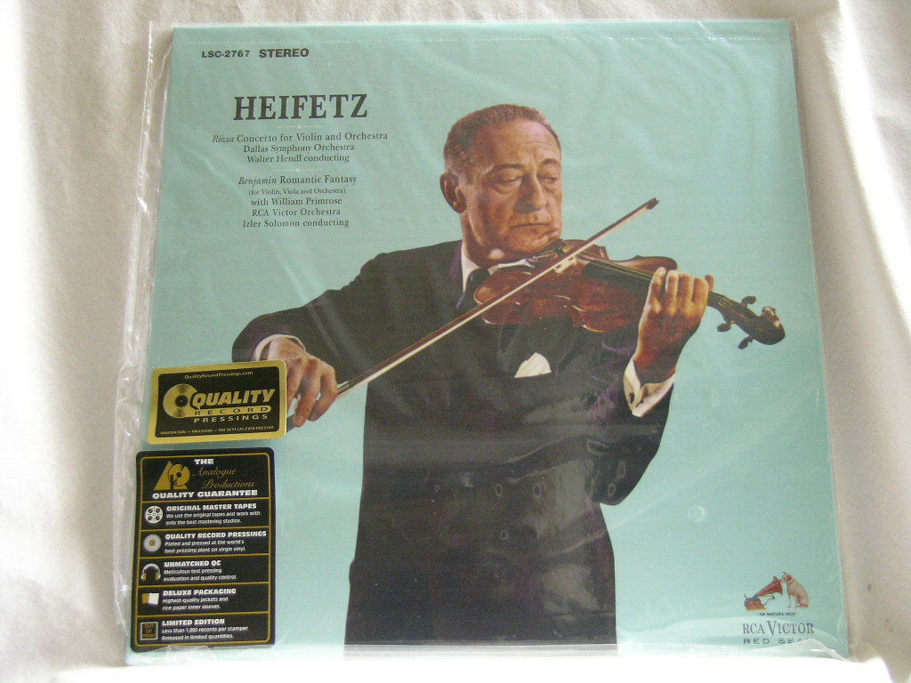 米LP Jascha Heifetz - Miklos Rozsa  Concerto For Violin And Orchestra / Romantic Fantas LSC2767 Classic Records, RCA /00260 s-l1200.jpg