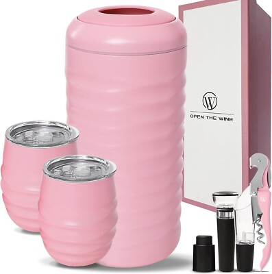 Open The Wine Stylish Bundle - Chiller, Tumblers, Aerator, and more - NIB