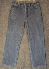 Hickey Freeman Men's Jeans 38x29 Blue Straight Leg Designer Casual