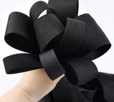 Black Polyester Webbing Band 5/10m for Straps Backpacks Pet Collars Diy Belts