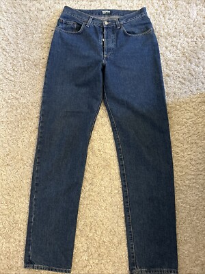 Paul Smith Vintage blau Jeans gerades Bein Baumwolle Knopfleiste Herren Taille 33'' L35