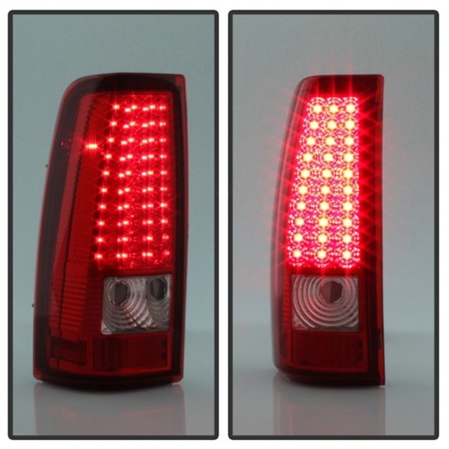 SPYDER 5008787 Xtune Chevy Silverado 1500/2500/3500 03-06 LED Tail Lights Red Cl - Picture 6 of 10