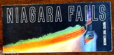 Vintage 1941 NIAGARA FALLS PROSPECT POINT ILLUMINATED BROCHURE bridge 