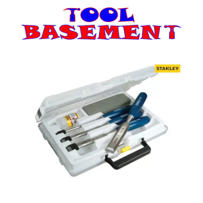 Stanley 5002 abgeschrägte Kante Meißel & Ölstein Set - STA016130 - 6-teiliges Set