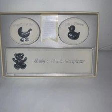 Baby Boy Keepsake 4 Piece Keepsake Box Set with Birth Certificate Storage Box