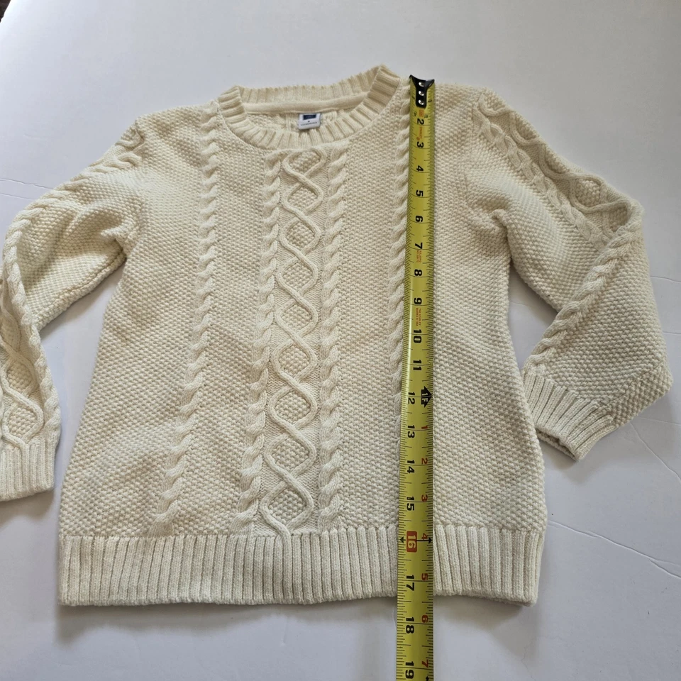 Suéter Janie and Jack Tejido con Cable Talla 4 Mezcla de Lana Pescador Clásico Foto Familiar Foto 3 de 4