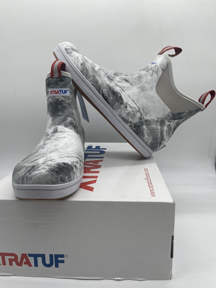 Xtratuf Mossy Oak XMAB-MOH Men's Gray Waterproof Deck Boots Size US 14  DSG208