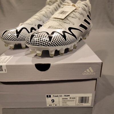 (SZ 9) Adidas Freak 22 Team Football Cleats White Black GX4066 Men s N.I.B