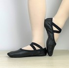 1 Pair Ellis Bella Blk Split sole leather ballet shoes foot length 17.5-26 cm