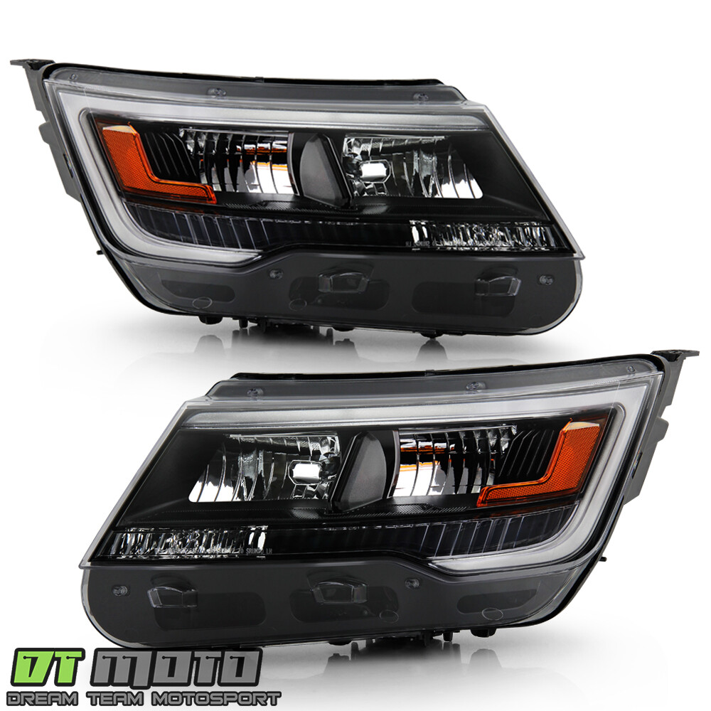 For Ford Explorer Sport 2016-2018 Black W/LED DRL For Ford Explorer Sport 2016-2018 Black W/LED DRL