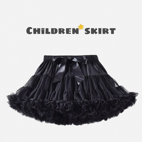 Skirts Solid Fluffy Tulle Princess Ball Gown Kids Ballet Party Performance Dress - Picture 35 of 39