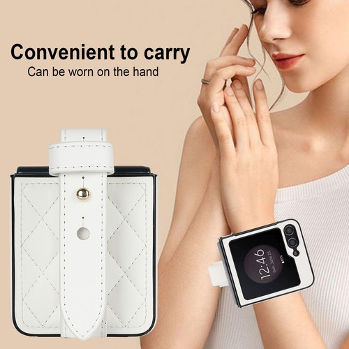 Funda resistente de cuero PU de lujo con correa para muñeca para Samsung Galaxy Z abatible 6/5/4/3 - Imagen 25 de 73