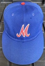 Vintage M Logo Stags Royal Grip Roxxi Pro Model Baseball Hat Cap USA Made 7 1/8