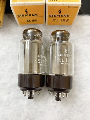 Telefunken (Siemens Label) EL156 KT88 NOS NIB Grey Plates