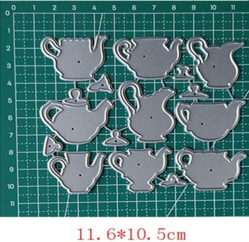 Teekanne Stanzschablone Metall Cutting dies Stencil Scrapbooking Embossing Album - Bild 2 von 3