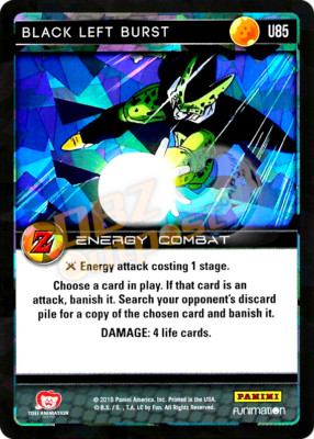 DBZ Dragon Ball Z TCG Panini Awakening U85 Black Left Burst Foil