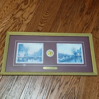 Thomas Kinkade PARIS City of Lights. Accent Print Framed Art. Authentic w/ COA - Image 1 of 4