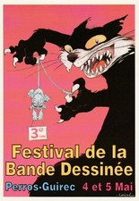 LOISEL LE CHAT Carte Postale 3° Festival BD de Perros-Guirec 1996 Dessin inédit.