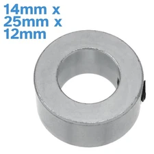 Aluminium Shaft Collar 14mm Bore x 25mm OD 12mm Width Screw Clamp Locking Ring