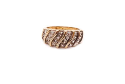 Ross Simons Ring vergoldet Sterlingsilber 925 Diamant Größe 7 Y2