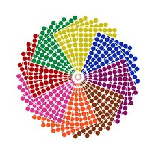 Colored Coding Dot Stickers 3/4 Inch Round Labels 19mm 3/4 Inch Combo 1280 Pack