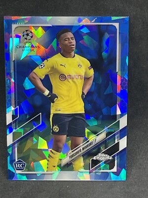 2020-21 Topps Chrome UEFA Sapphire YOUSSOUFA MOUKOKO Refractor RC #55
