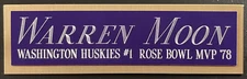 WARREN MOON UW HUSKIES NAMEPLATE AUTOGRAPHED Signed FOOTBALL-HELMET-PHOTO-JERSEY