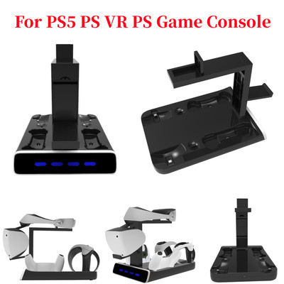 For PS5 PS VR PS Game Console ABS Black Charging Dock Station Base Stand Holder