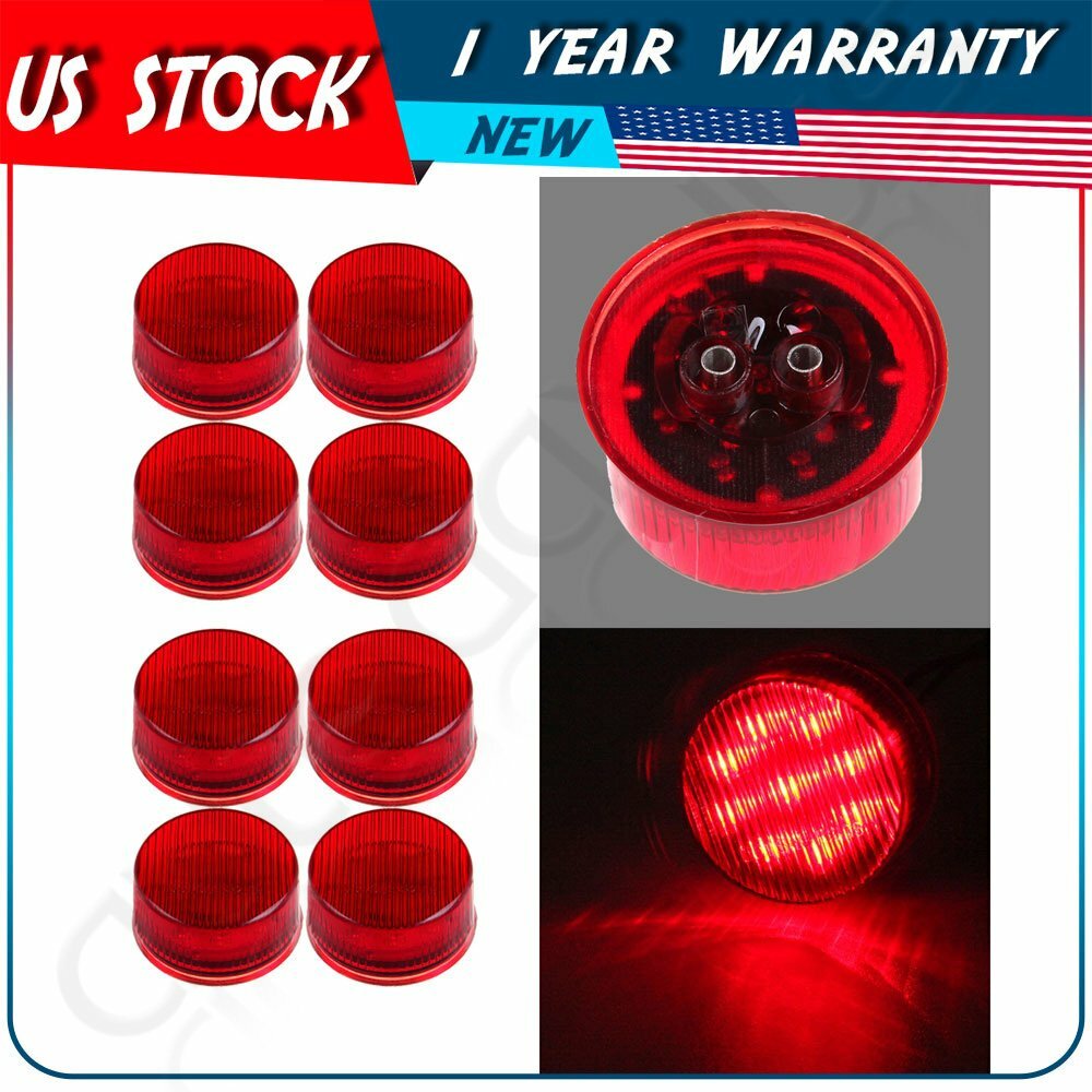 LED Trailer Clearance and Side Marker Light with Reflex Reflector - 2 Diodes - Red Lens Command Electronics Trailer Lights 328-K-500B