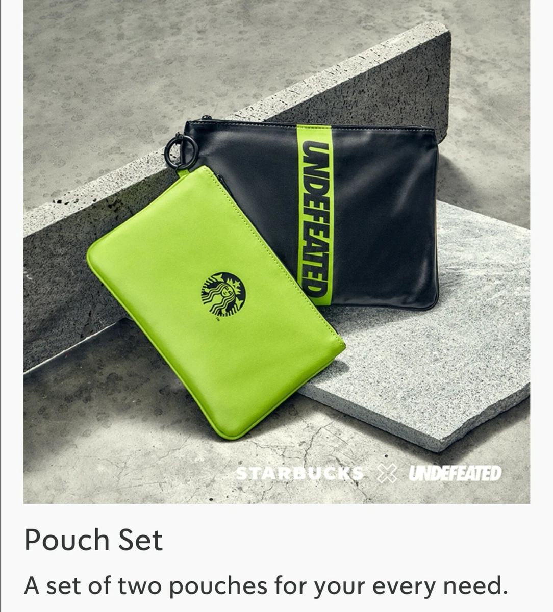 2020 Starbucks X UNDEFEATED Collaboration Pouch Set Limited Edition  Streetbrand | eBay