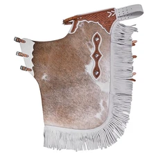 HILASON Bull Riding Chinks Adult Pro Rodeo Bronc Leather | Handmade Chaps