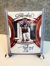 TY LAW 2025 FLAWLESS DUAL PATCH AUTOGRAPHS RUBY PATRIOTS AUTO /15 Q4549