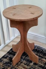 Round Coffee Game Side table structural hardwood plywood collapsible Made in UK