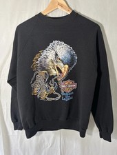 VTG HARLEY DAVIDSON MOTORCYCLES UNLEASH THE LEGEND 3D EMBLEM CREWNECK SZ L USED