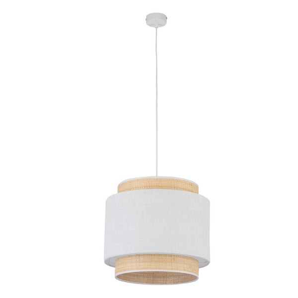 HäNgelampe Stahl Stoff Weiß Gold E27 Modern Stilvoll B:38 Cm Pendelleuchte-image